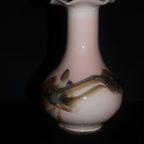 Pair of Art Glass Vases | Murano Inspired MCM Vintage Vases - Picture 4 of 11